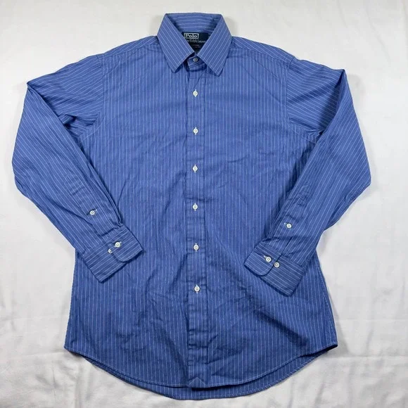 Polo Ralph Lauren Men's 15.5 32/33 L/S Button Down Shirt Curham Classic Fit Blue - Picture 2 of 6